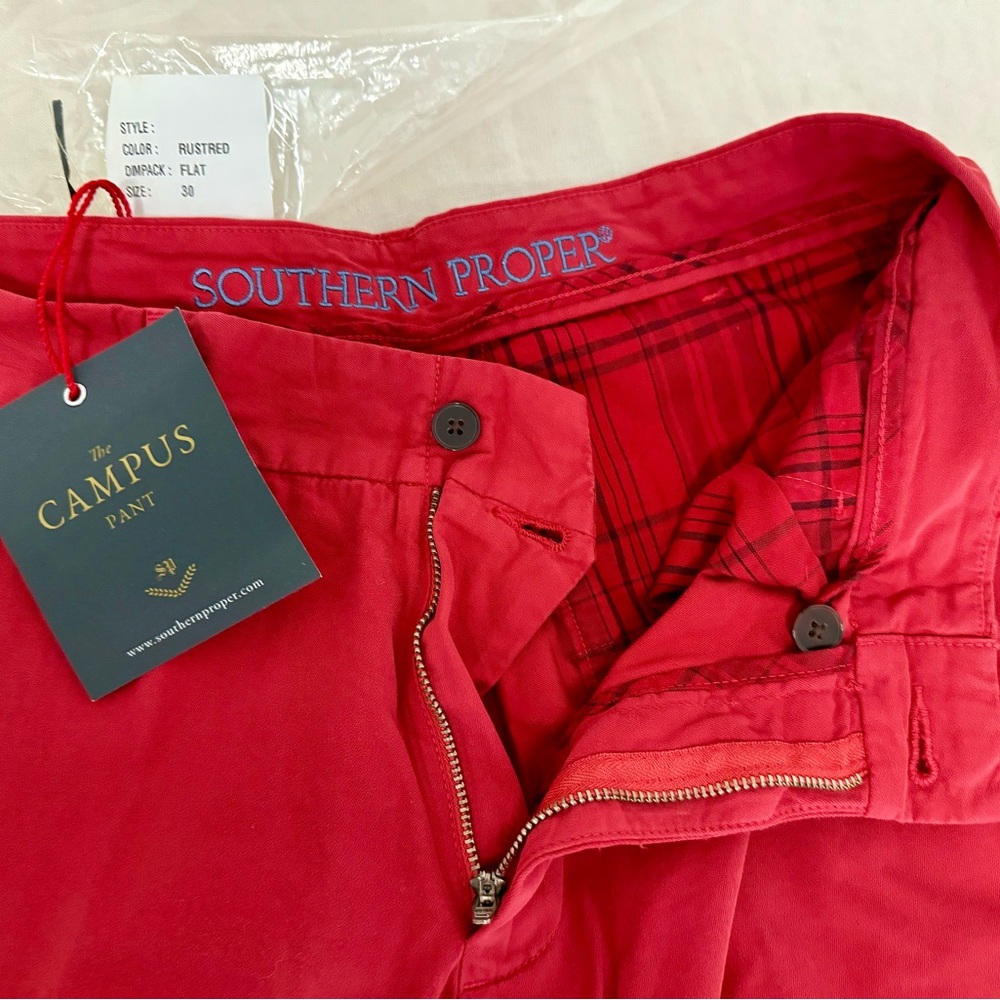 Southern Proper Rusted Red Campus Pants